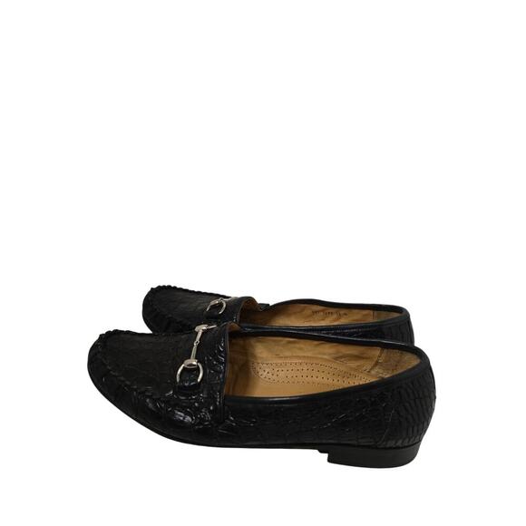 ZELLI Black Crocodile Horsebit Men’s Loafers Shoes Size 13 - Picture 5 of 8